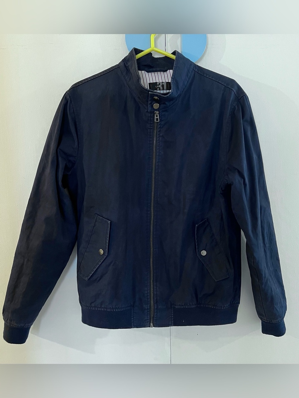 Simons Le 31 Navy Blue Harrington Lined Jacket